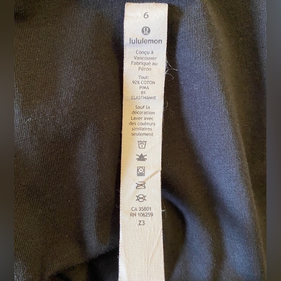 LuluLemon Athletica Yogi Racer  Back Black Ladies 6 - Picture 8 of 12